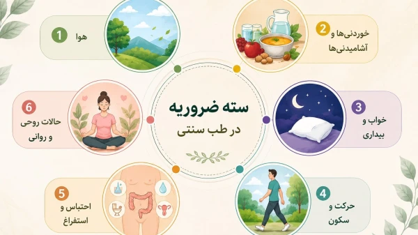 سته ضروریه در طب سنتی چیست؟ راهنمای کامل اصول شش‌گانه حفظ سلامتی