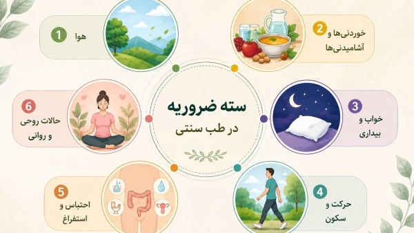 سته ضروریه در طب سنتی چیست؟ راهنمای کامل اصول شش‌گانه حفظ سلامتی